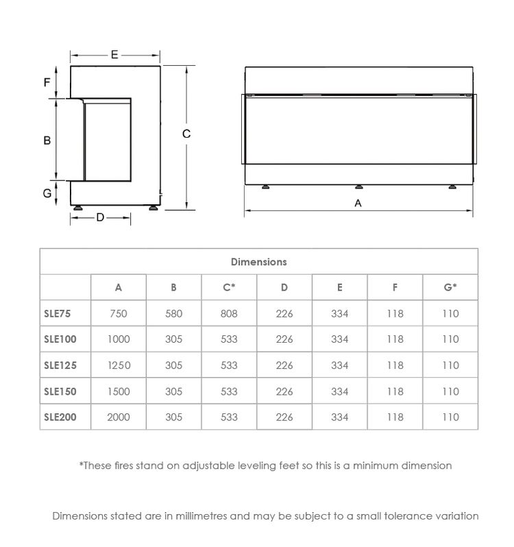 SLE1500 Dimensions