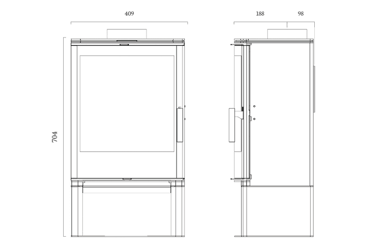 Panamera Eco Supreme Stove Dimensions