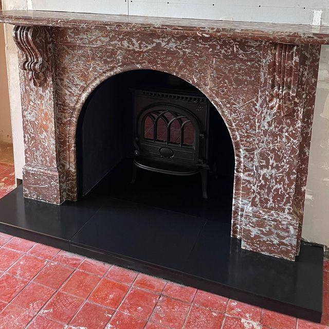 antique marble fireplace restoration 7