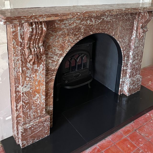 antique marble fireplace restoration 9