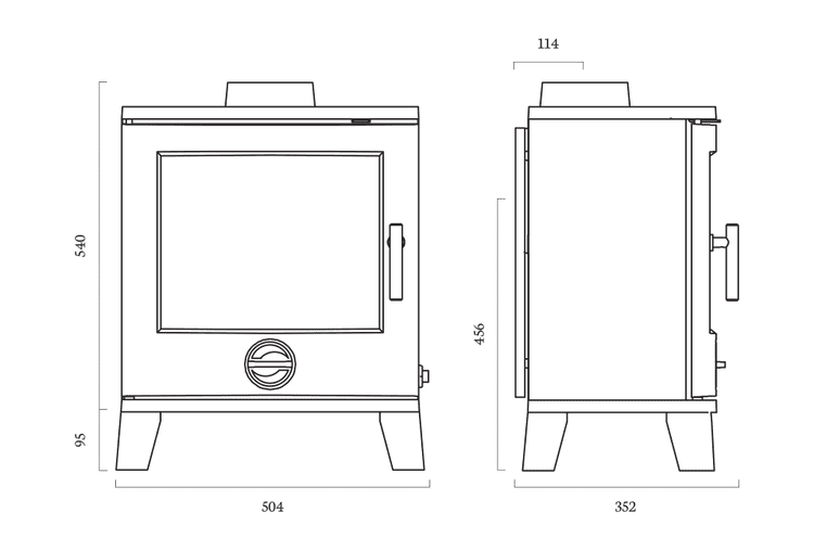 Scene Eco Stove Dimensions